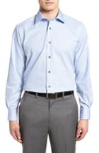 Men's David Donahue Regular Fit Solid Dress Shirt .5 - 34/35 - Blue