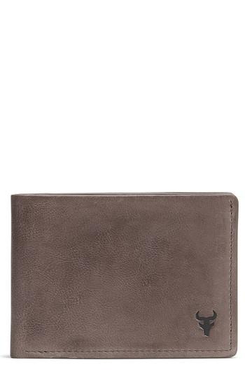 Men's Trask Canyon Super Slim Leather Wallet - Grey