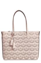 Louise Et Cie Elay Perforated Leather Tote - Pink