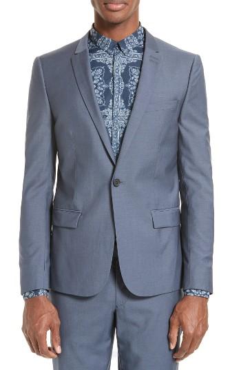 Men's The Kooples After The Rain Wool One-button Jacket Eu - Blue