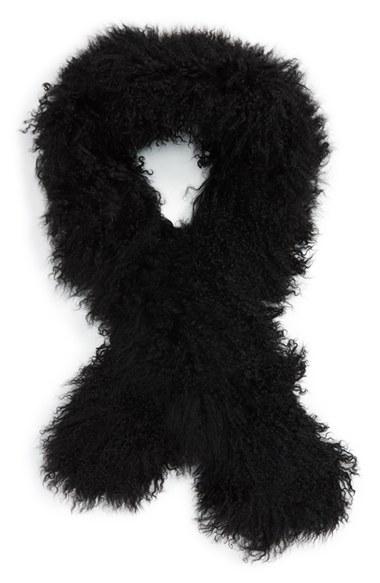 Women's Toria Rose Genuine Mongolian Lamb Fur Scarf
