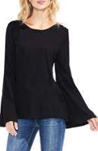 Women's Two By Vince Camuto Bell Sleeve Cotton & Modal Top - Black
