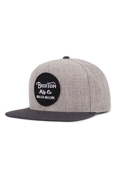 Men's Brixton 'wheeler' Snapback Cap - Grey