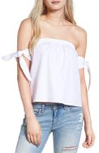 Women's J.o.a. Tie Sleeve Off The Shoulder Top - White