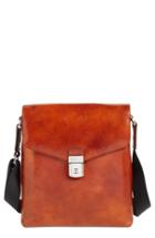 Men's Bosca 'man Bag' Leather Crossbody Bag - Brown