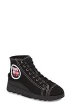 Women's Miu Miu Logo High Top Sneaker Us / 35eu - Black