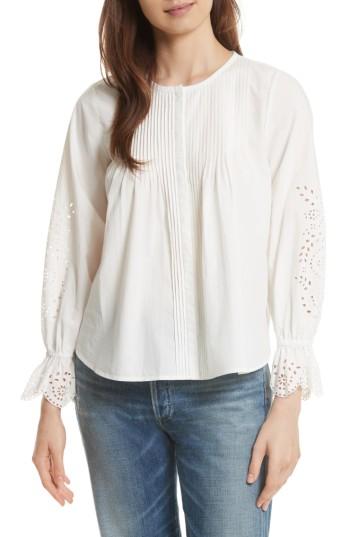 Women's Joie Kalyssa Eyelet Top, Size - White