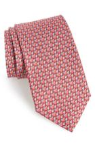 Men's Salvatore Ferragamo Fox Print Silk Tie, Size - Red
