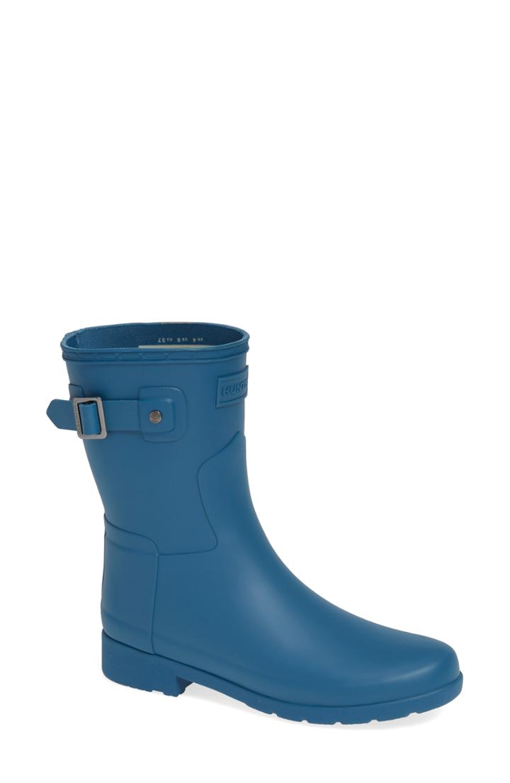 Women's Hunter Original Refined Short Rain Boot M - Blue/green