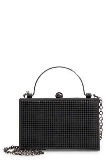 Whiting & Davis Bond Street Mesh Box Clutch - Black