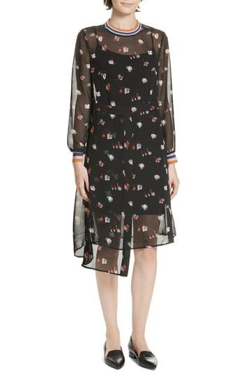 Women's Ted Baker London Colour By Numbers Luela Floral Midi Dress - Black
