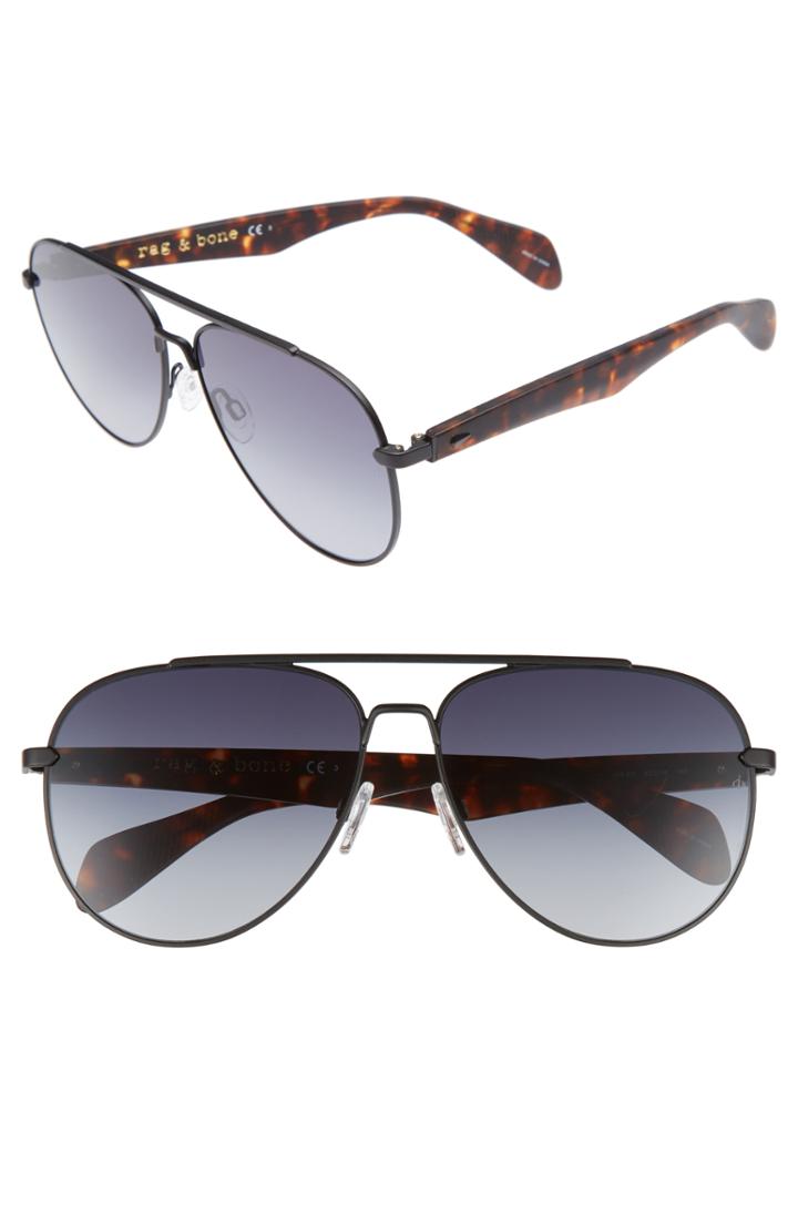 Men's Rag & Bone 62mm Aviator Sunglasses -