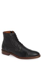 Men's Johnston & Murphy Warner Cap Toe Boot .5 M - Black