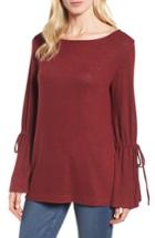 Women's Caslon Cozy Bell Sleeve Top, Size - Red