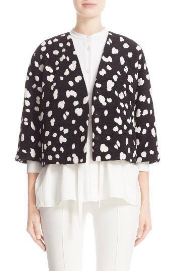 Women's Adam Lippes Dot Jacquard Crop Jacket