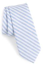 Men's Nordstrom Men's Shop Telary Stripe Cotton Skinny Tie, Size - Blue