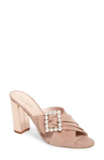 Women's Kate Spade New York Imane Embellished Buckle Mule M - Black