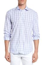 Men's Ledbury The Mabry Trim Fit Check Sport Shirt - Purple