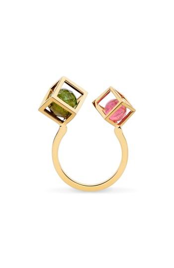 Women's Yael Sonia Duo Solo Tourmaline Open Ring