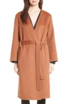Women's Vince Reversible Wool & Cashmere Belted Coat - Orange