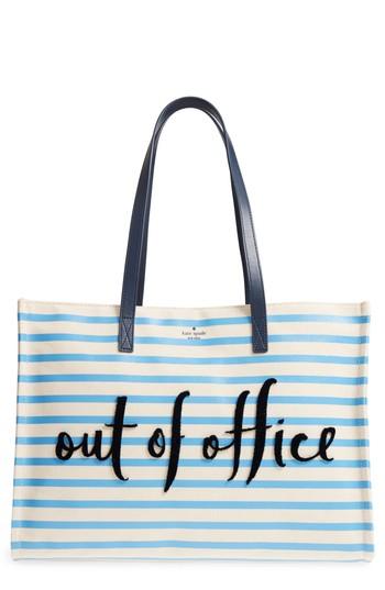 Kate Spade New York California Dreaming - Out Of Office Canvas Tote - Purple