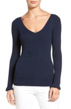 Women's Chelsea28 Ribbed V-neck Sweater, Size - Blue