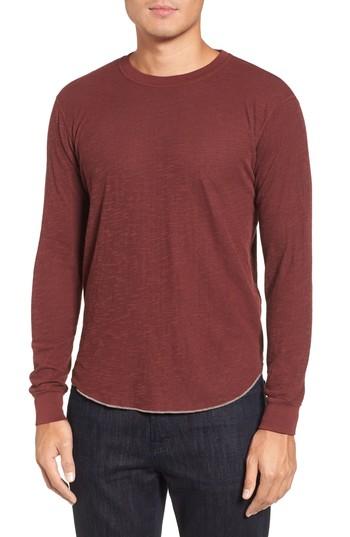 Men's Goodlife Double Layer Slim Crewneck T-shirt - Burgundy
