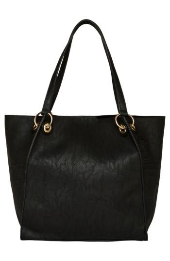 Urban Originals 'wonder' Perforated Vegan Leather Tote - Black