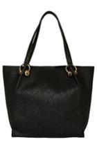 Urban Originals 'wonder' Perforated Vegan Leather Tote - Black