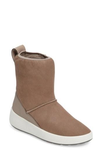 Women's Ecco Ukiuk Genuine Shearling Platform Boot -4.5us / 35eu - Grey