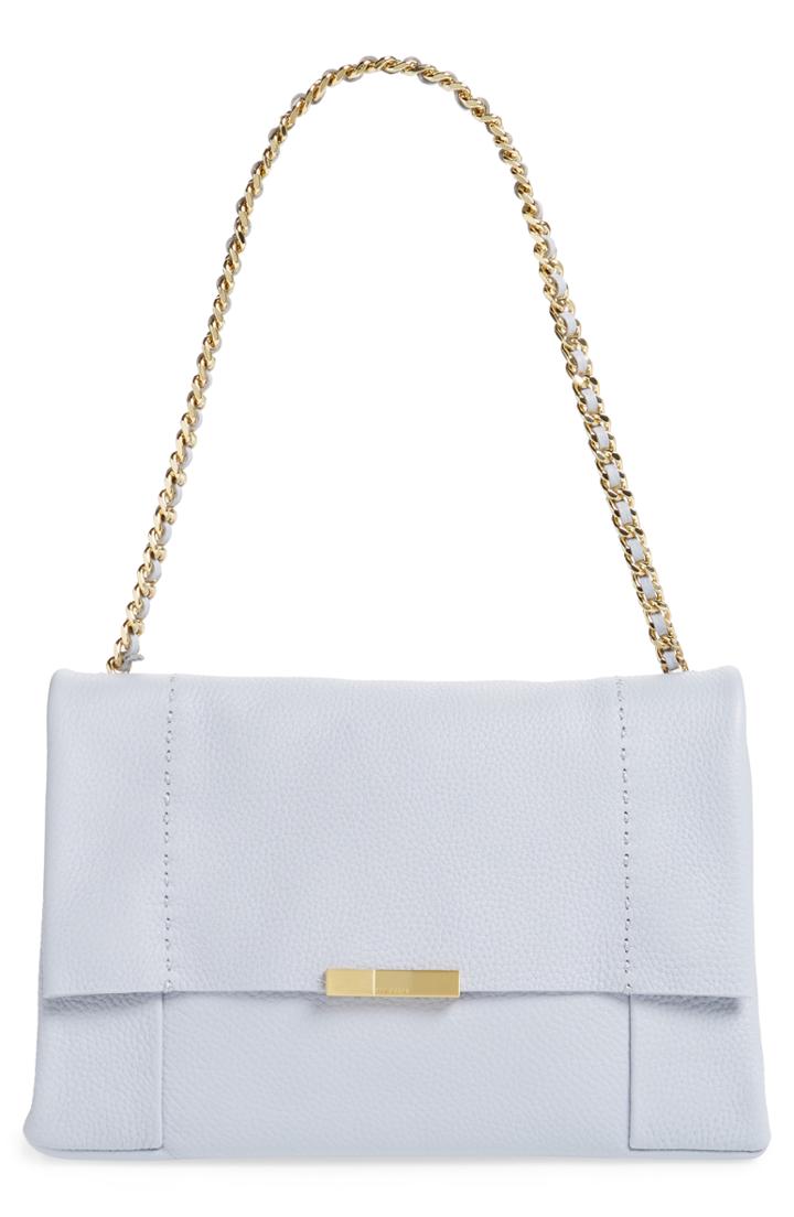 Ted Baker London Genifer Pebbled Leather Shoulder Bag - Blue