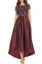 Women's Adrianna Papell Beaded Bodice High/low Ballgown - Red