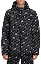Men's Adidas Orignals Monogram Print Windbreaker - Black