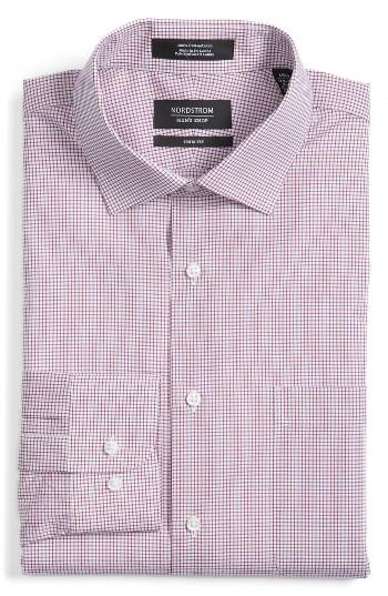 Men's Nordstrom Men's Shop Trim Fit Check Dress Shirt .5 32/33 - Pink