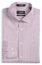 Men's Nordstrom Men's Shop Trim Fit Check Dress Shirt .5 32/33 - Pink