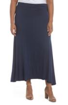 Women's Soprano Foldover Knit Skirt X - Blue