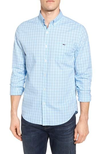 Men's Vineyard Vines Seawatch Slim Fit Plaid Sport Shirt - Blue