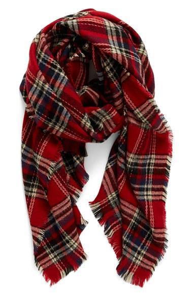 Women's Shiraleah 'anya' Plaid Oversize Oblong Scarf, Size - Purple