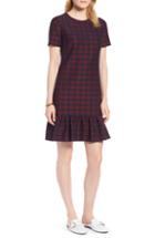 Women's 1901 Flounce Hem Plaid Shift Dress - Blue