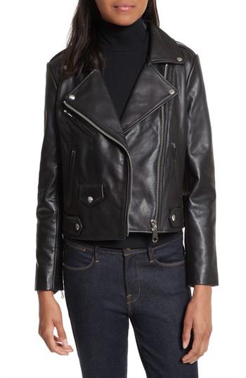 Women's Rebecca Minkoff Wes Leather Moto Jacket - Black