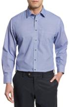 Men's Nordstrom Men's Shop Smartcare(tm) Traditional Fit Micro Check Dress Shirt 32/33 - Blue