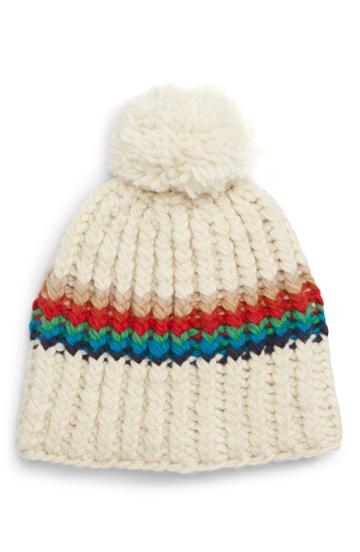 Women's Nirvanna Designs Hi Fidelity Pom Beanie - White