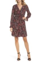 Women's Michael Michael Kors Shirred Ruffle Sleeve Dress - Red
