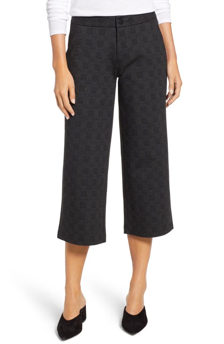 Women's Jag Jeans Blair Glen Plaid Crop Pants - Grey