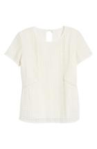 Women's Sezane Clo Crochet Blouse Us / 38 Fr - White