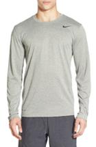 Men's Nike 'legend 2.0' Long Sleeve Dri-fit Training T-shirt, Size - Grey