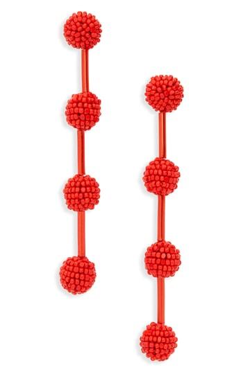 Women's Oscar De La Renta Small Beaded Drop Earrings
