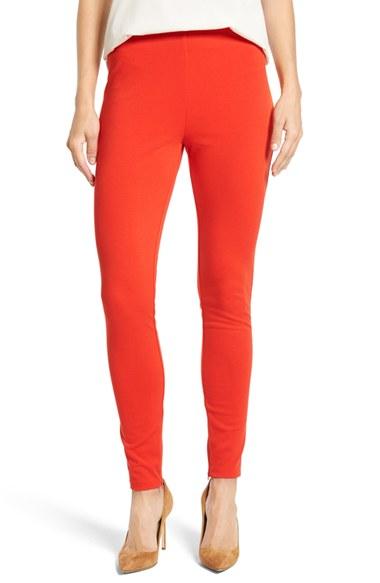 Women's Chaus Ponte Knit Leggings - Red