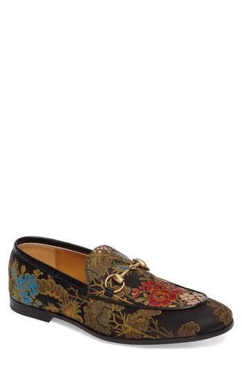 Men's Gucci Jordaan Jacquard Bit Loafer Us / 6uk - Black