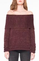 Women's Willow & Clay Off The Shoulder Sweater - Purple